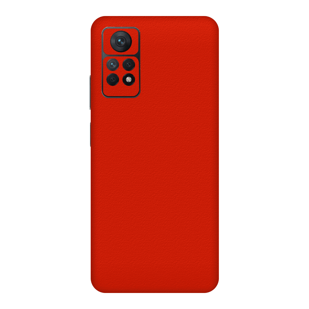 Xiaomi Redmi Note 11 Pro Kaplama Dokulu Kırmızı