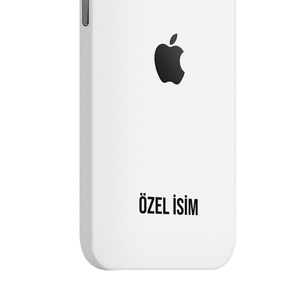 iPhone 14 Kaplama Dokulu Beyaz