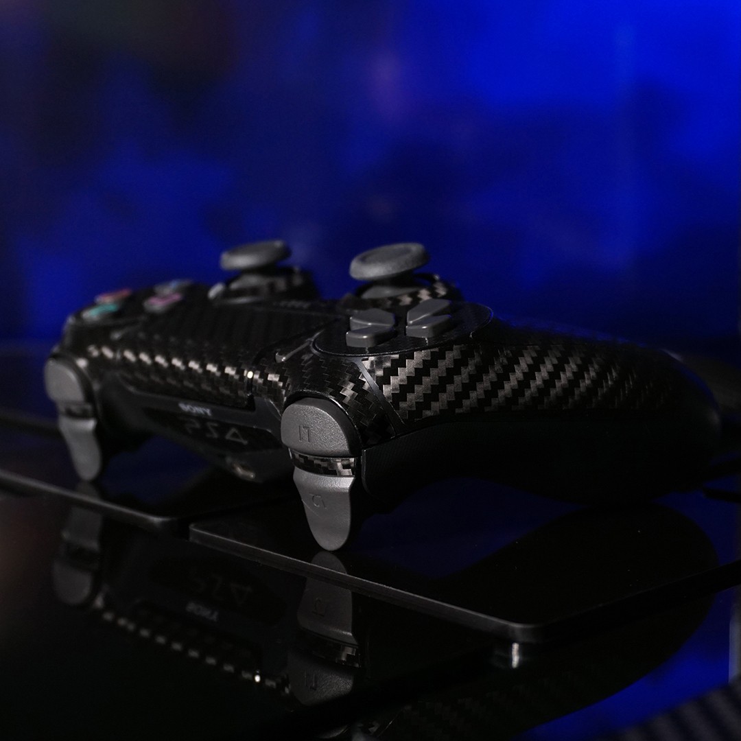 Ps5 DualSense Skin Black Carbon Fiber