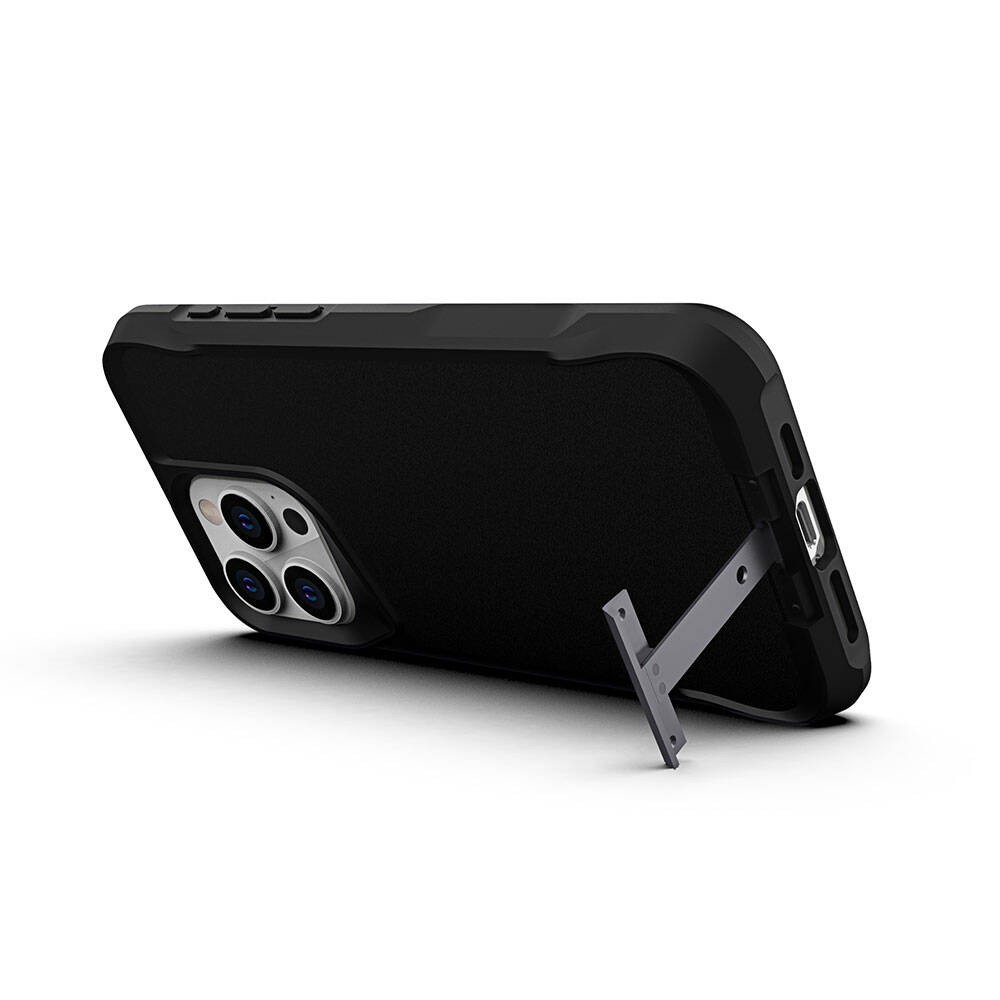 iPhone 15 Pro Kılıf Airbag Kenarlı T-Max Mat Standlı