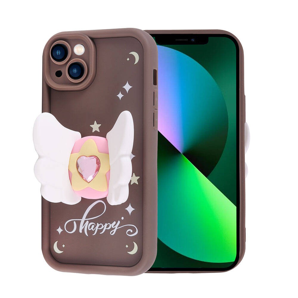 iPhone 13 Kılıf Kamera Korumalı Figür Tasarımlı Kapya