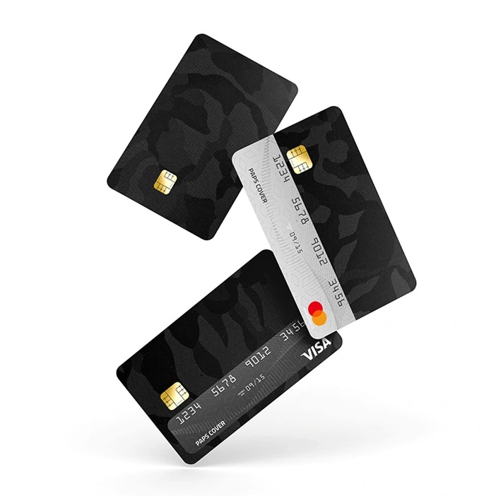 Kredi Kartı Kaplama / Sticker - Siyah Kamuflaj