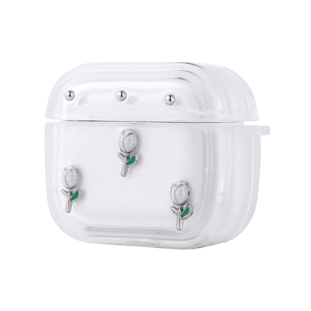 AirPods 4 Airbag 44 Airbag Tasarımlı Simli Şeffaf Kutup Kılıf