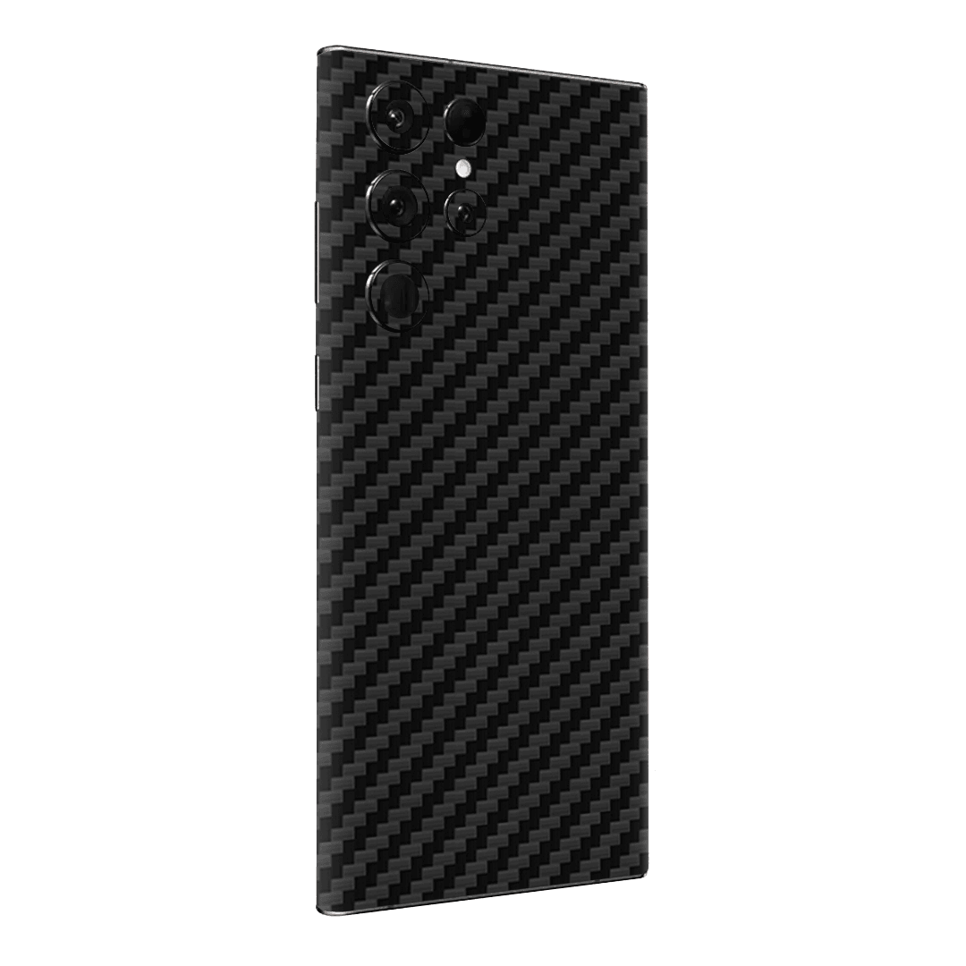 Samsung S22 Ultra Kaplama Siyah Karbon Fiber