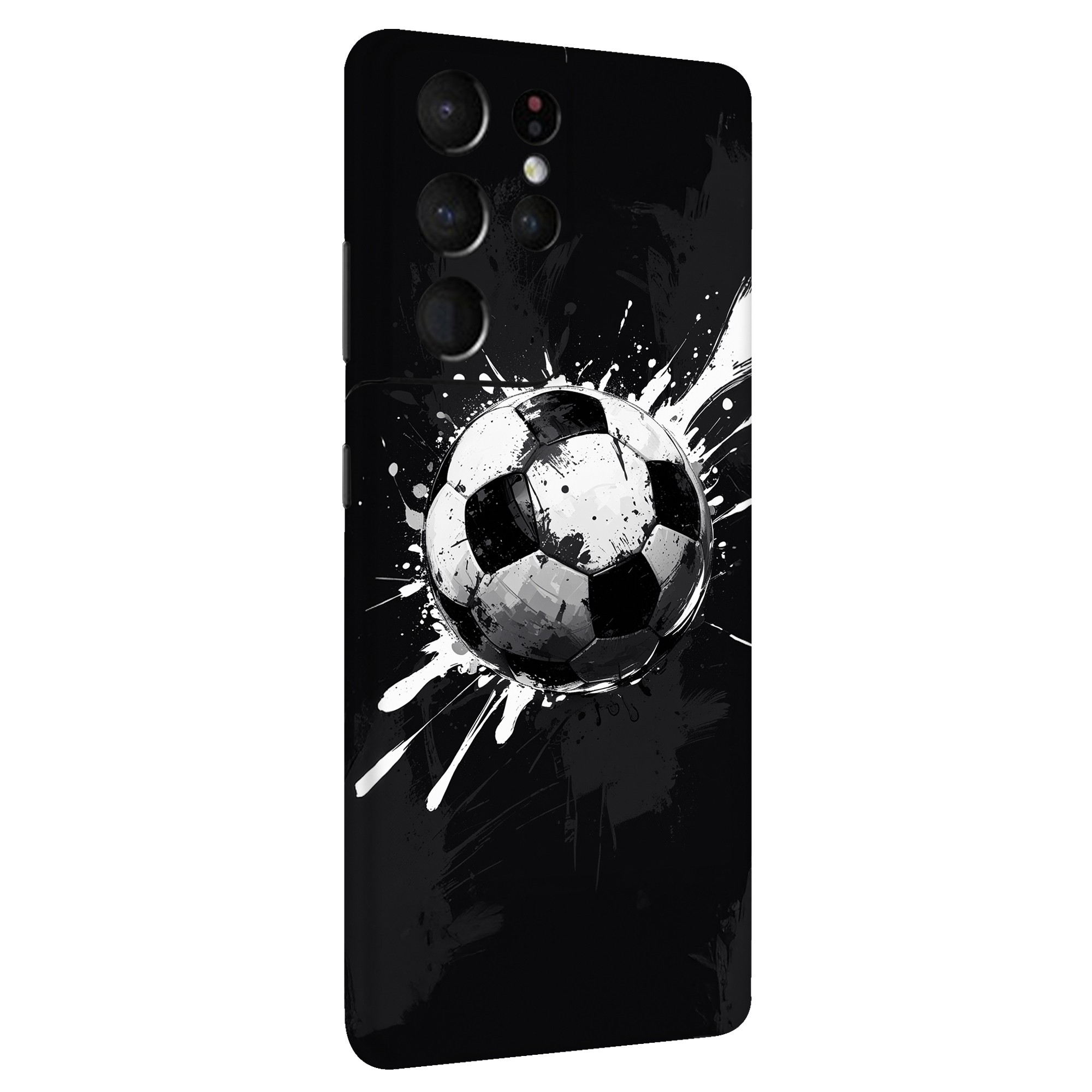 Samsung S21 Ultra Kaplama Siyah Beyaz Top