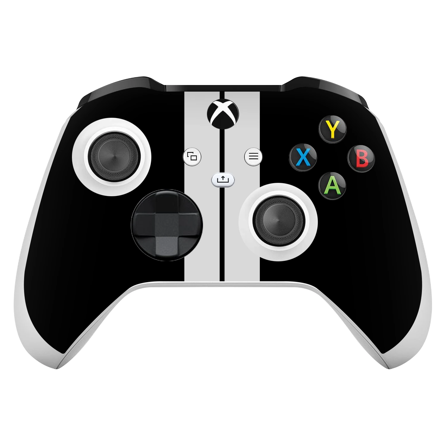 Xbox Series X / S Controller Kaplama Siyah Çift Beyaz Şerit