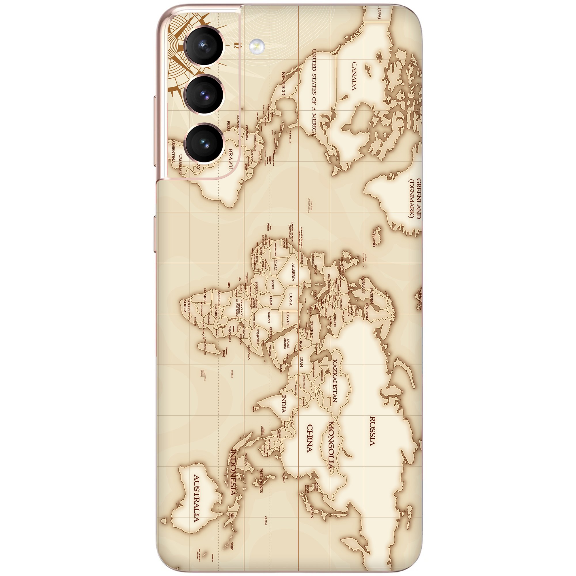 Samsung S21 Kaplama Retro Atlas