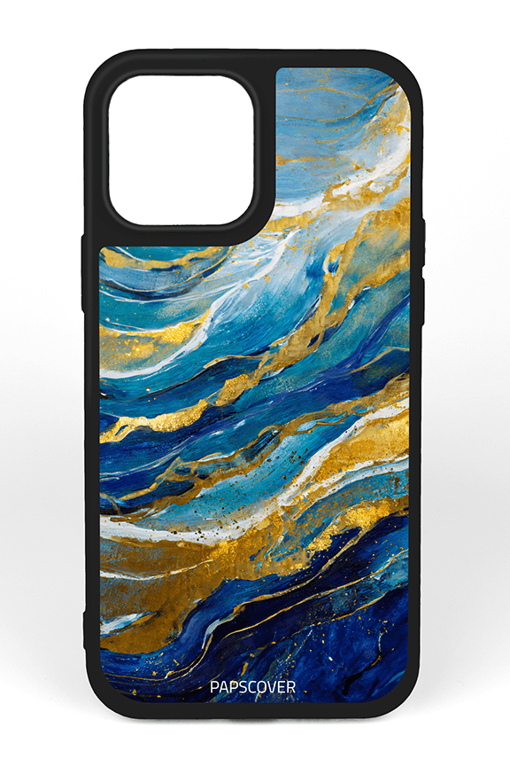 iPhone 14 Pro Max Silikon Kılıf Altın Okyanus