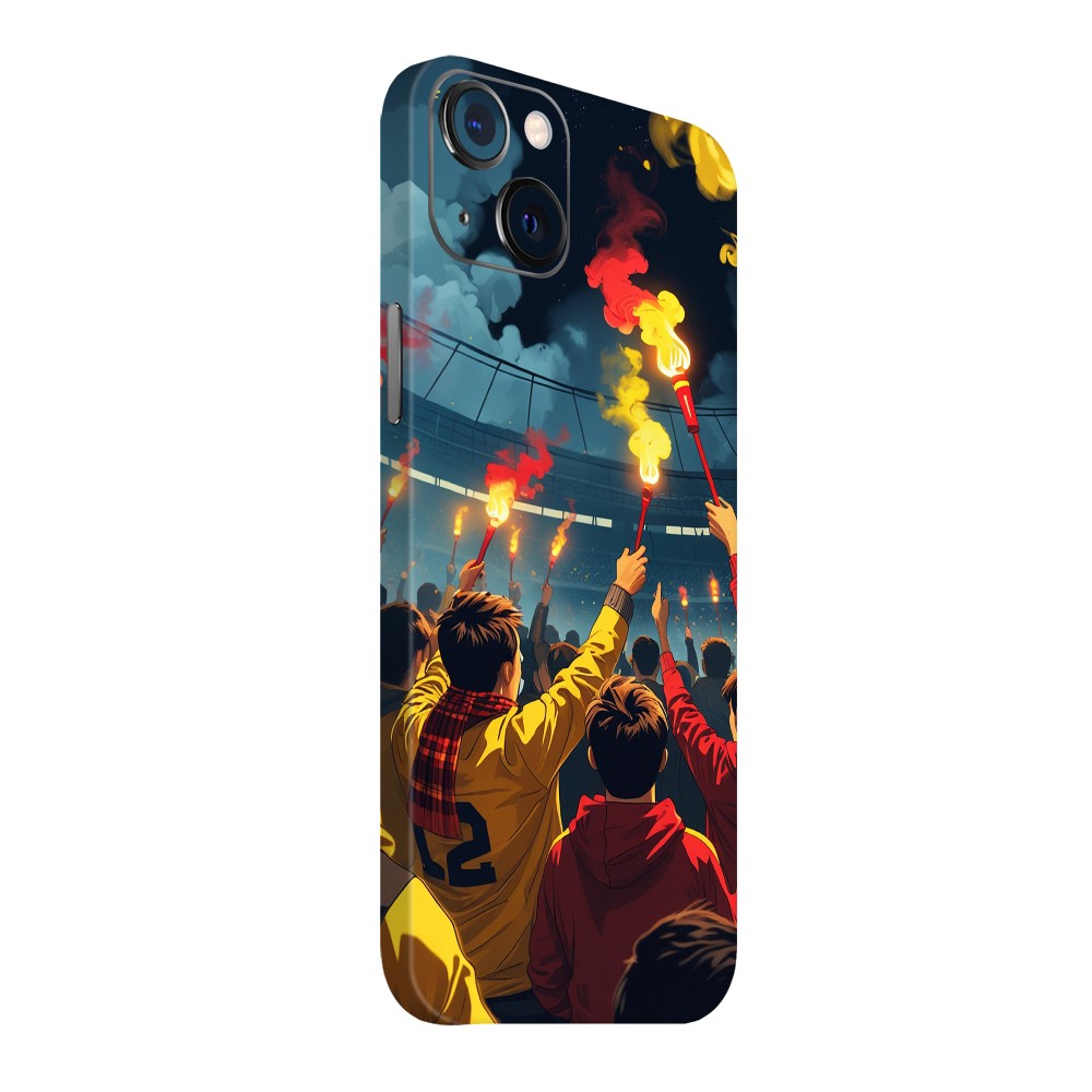 iPhone 14 Plus Kaplama Sarı Kırmızı Taraftar