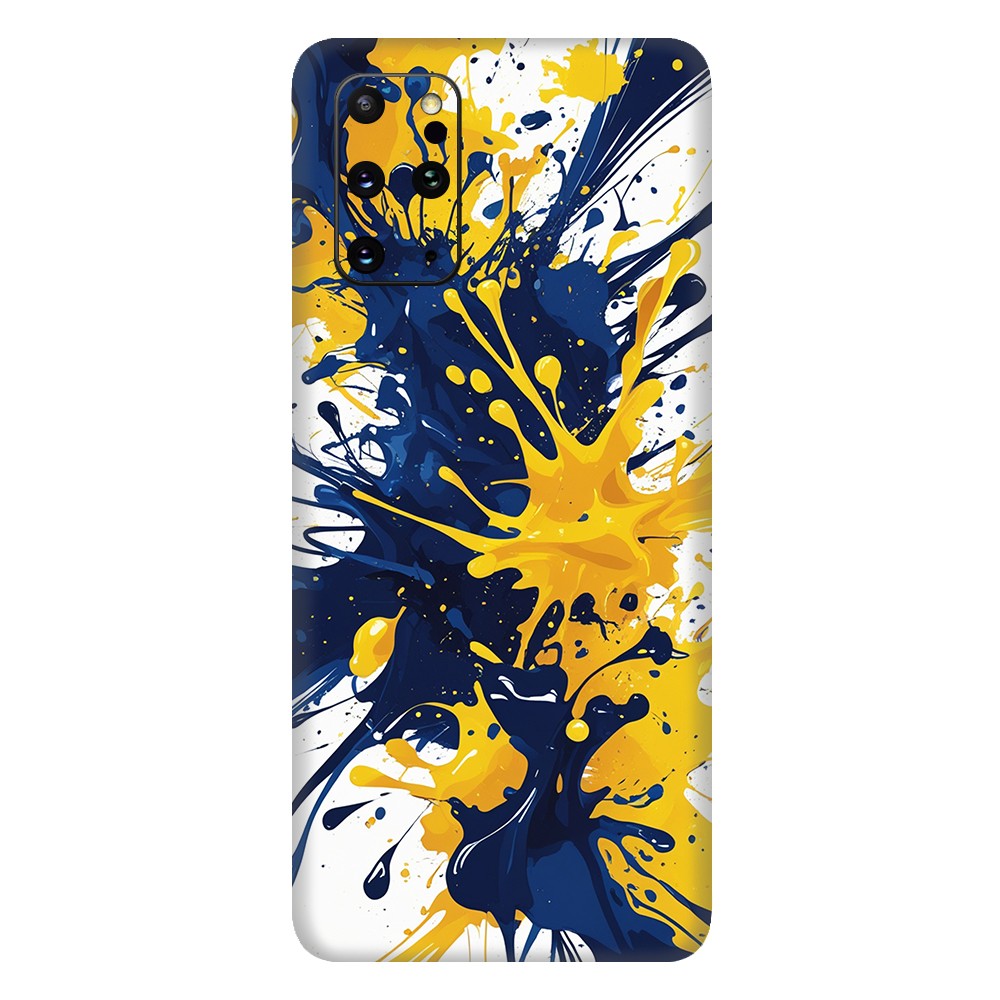 Samsung S20 Plus Kaplama Sarı Lacivert Boya