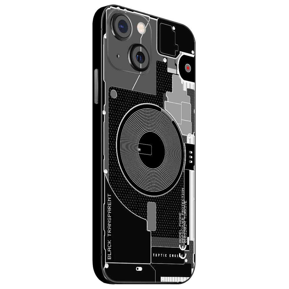 iPhone 13 Mini Kaplama Siyah Transparan
