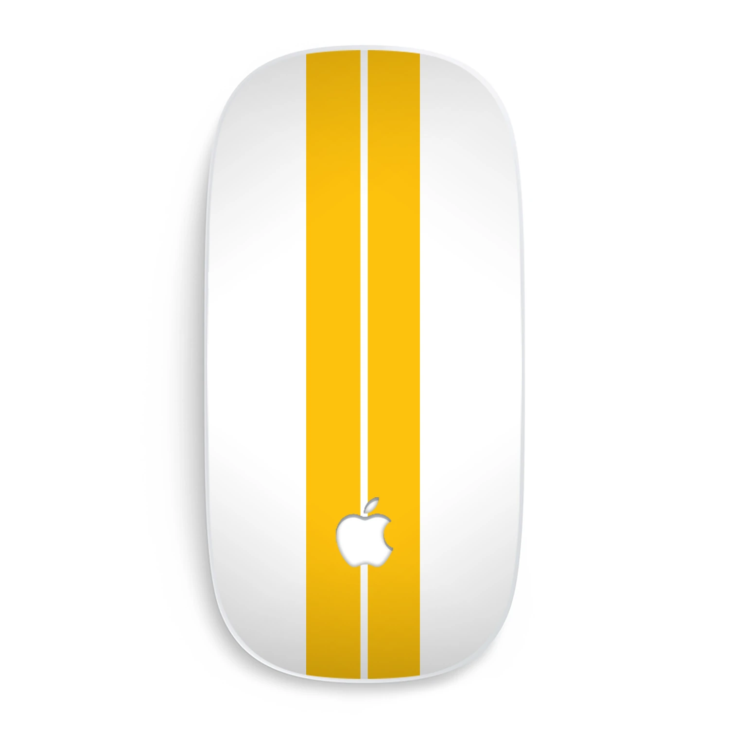 Apple Magic Mouse 1/2 Kaplama Beyaz Çift Sarı Şerit