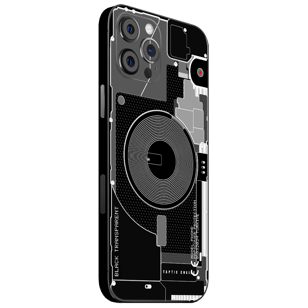 iPhone 12 Pro Max Kaplama Siyah Transparan