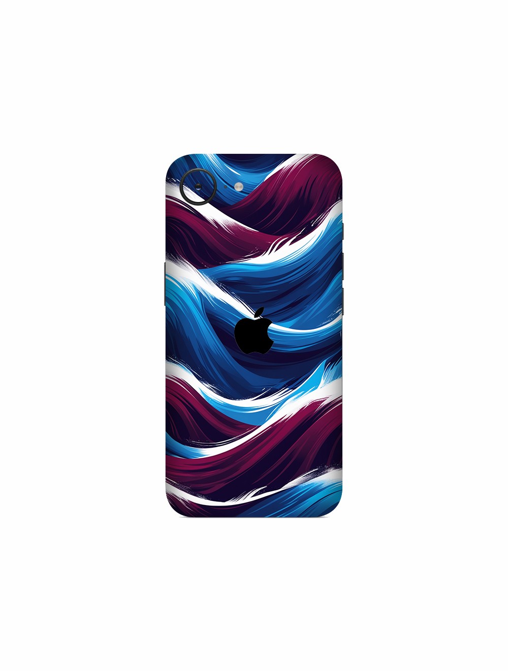 iPhone 16e Kaplama Bordo Mavi Dalga