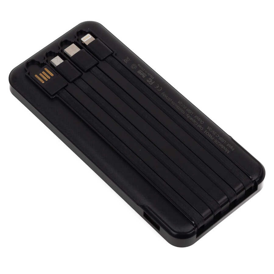 ZR-PW01 Type-C - Micro - Lightning Led Göstergeli Taşınabilir Powerbank 10000 mAh