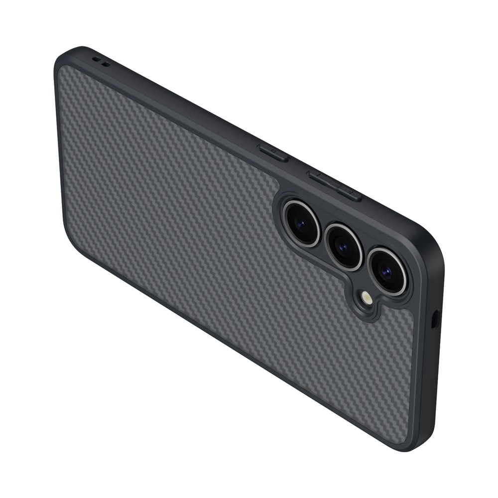 Galaxy S25 Plus Kılıf M-safe Şarj Özellikli Karbon Fiber Tasarımlı Elnino