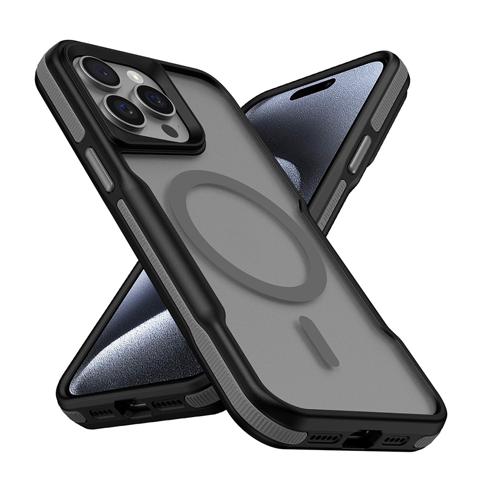 iPhone 15 Pro Max Kılıf M-safe Şarj - Renkli Kenar
