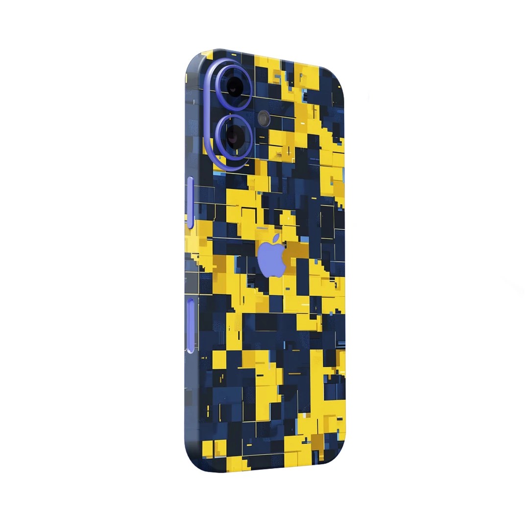 Sarı Lacivert Pixel