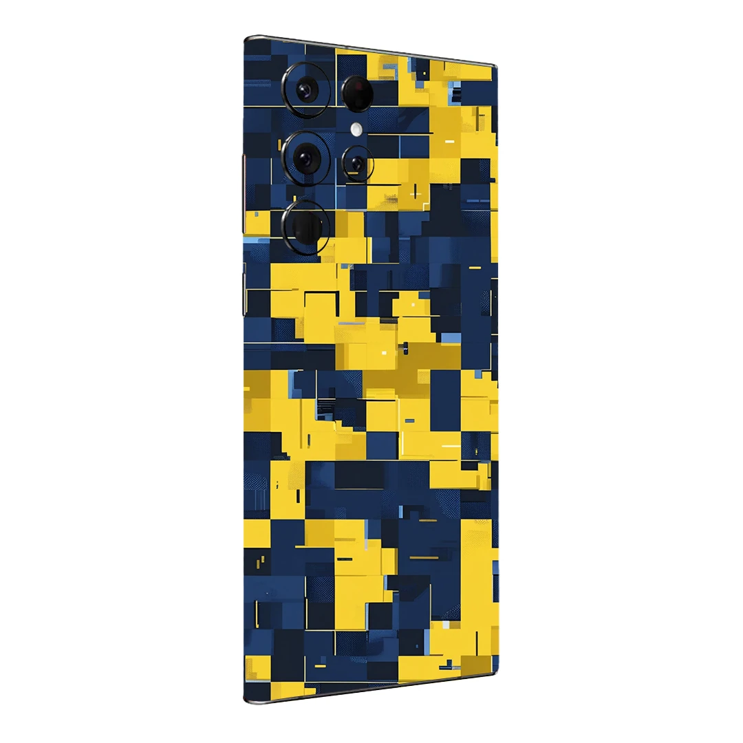 Sarı Lacivert Pixel