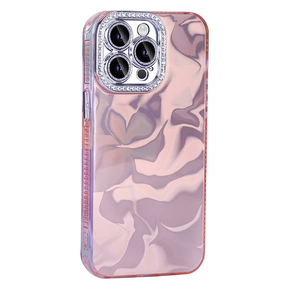 iPhone 14 Pro Max Kılıf Airbagli Parlak Taş Detay Tasarımlı Esila