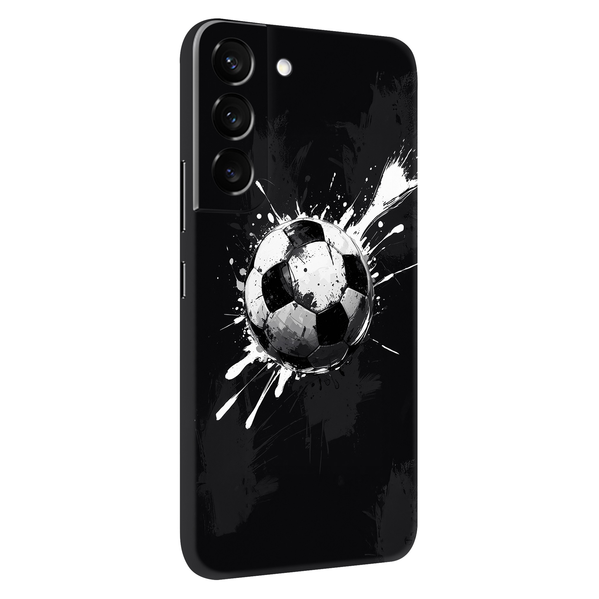 Samsung S22 Plus Kaplama Siyah Beyaz Top