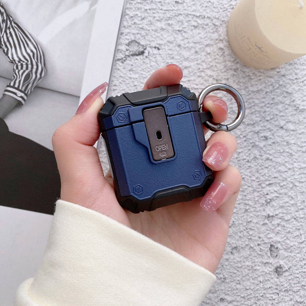 AirPods Airbag 35 Darbelere Karşı Dayanıklı Düğmeli Kılıf