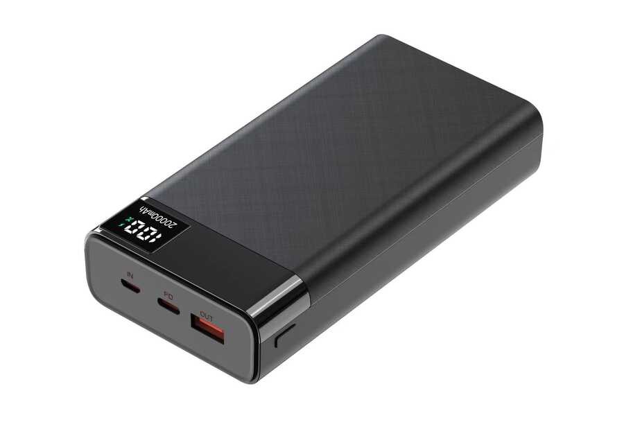 B-12 QC 3.0 Hızlı Şarj Özellikli 22.5W Led Göstergeli Taşınabilir Powerbank 20000 mAh