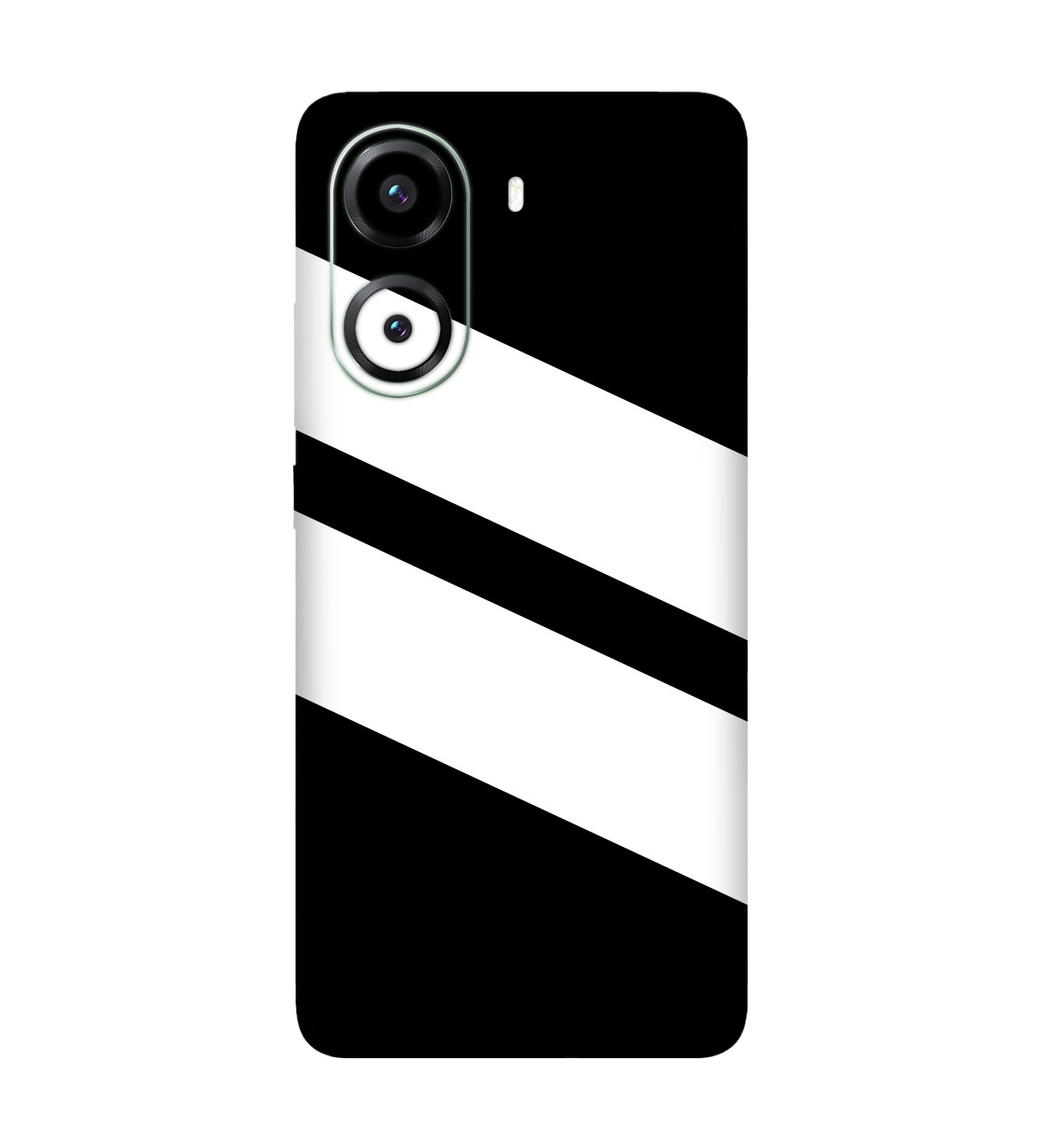 Poco X7 Pro Kaplama Siyah Beyaz Şerit