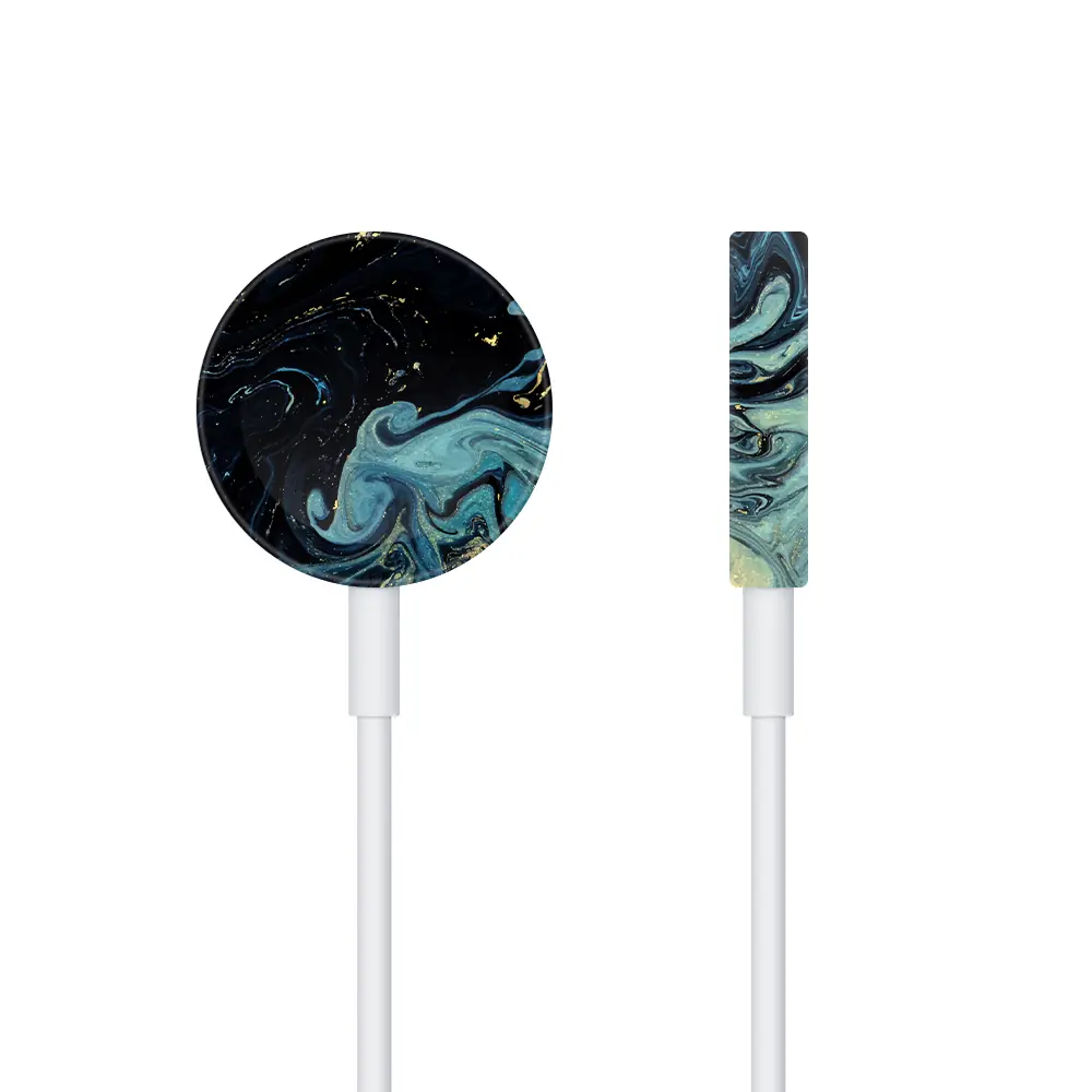 Apple Watch Manyetik Şarj Kaplama Mistik Mavi Dalga