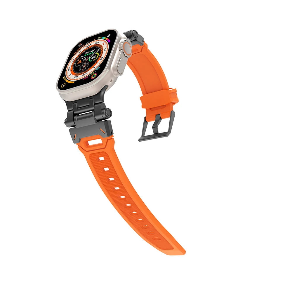 Watch 42mm KRD-108 Metal Başlıklı Silikon Kordon