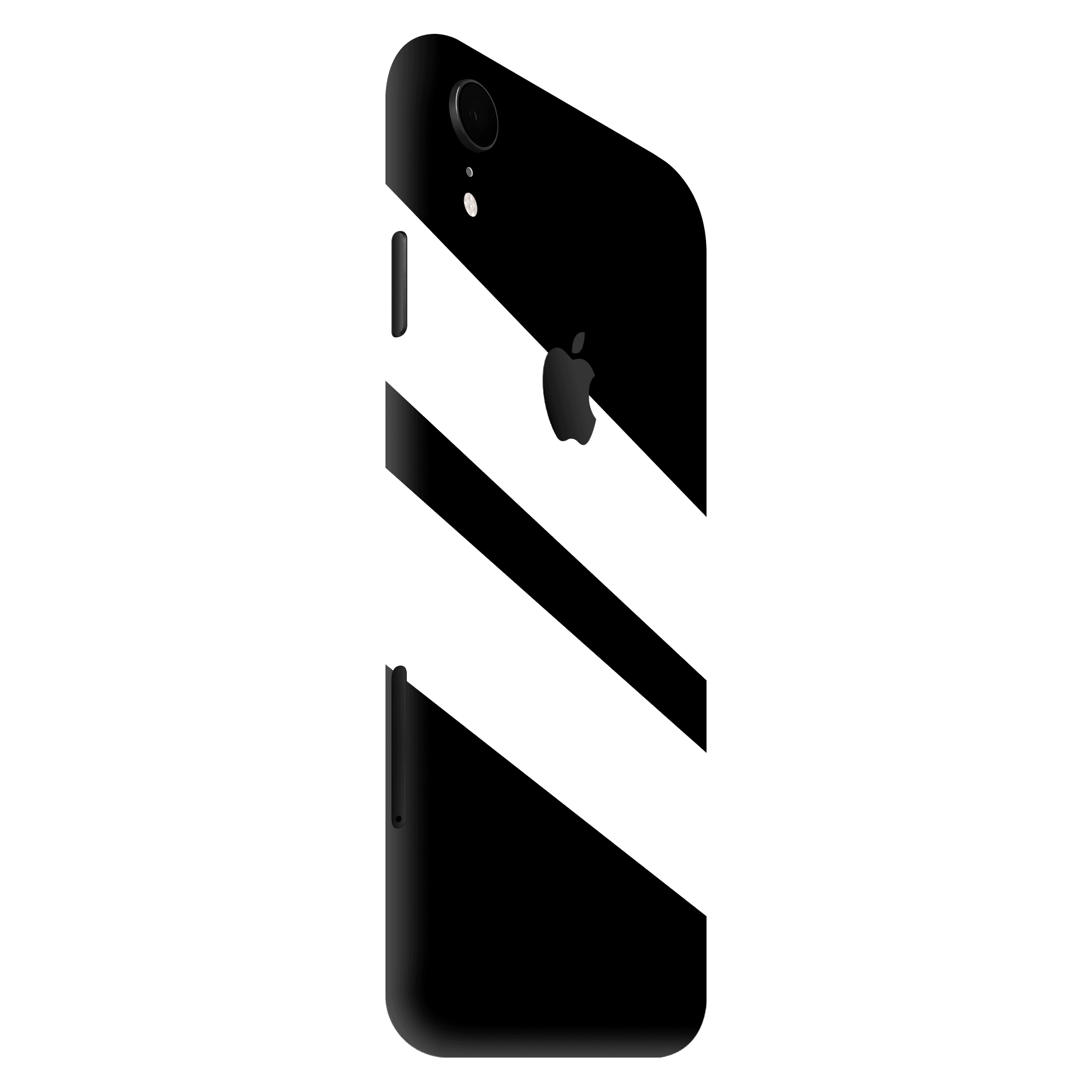 iPhone Xr Kaplama Siyah Beyaz Şerit