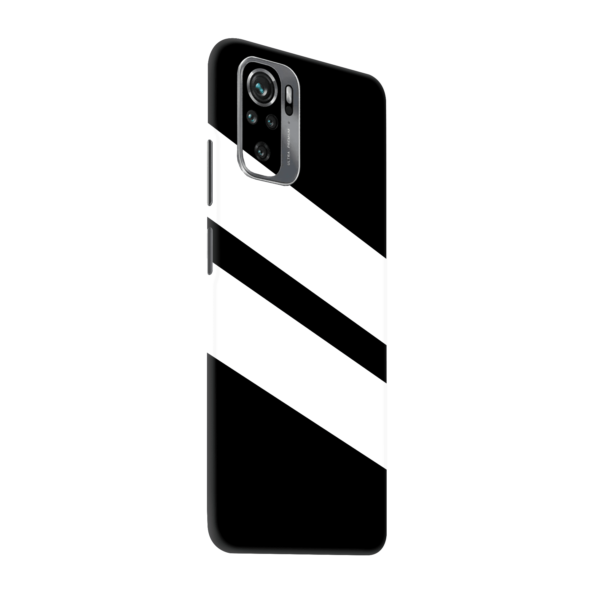 Xiaomi Redmi Note 10s Kaplama Siyah Beyaz Şerit
