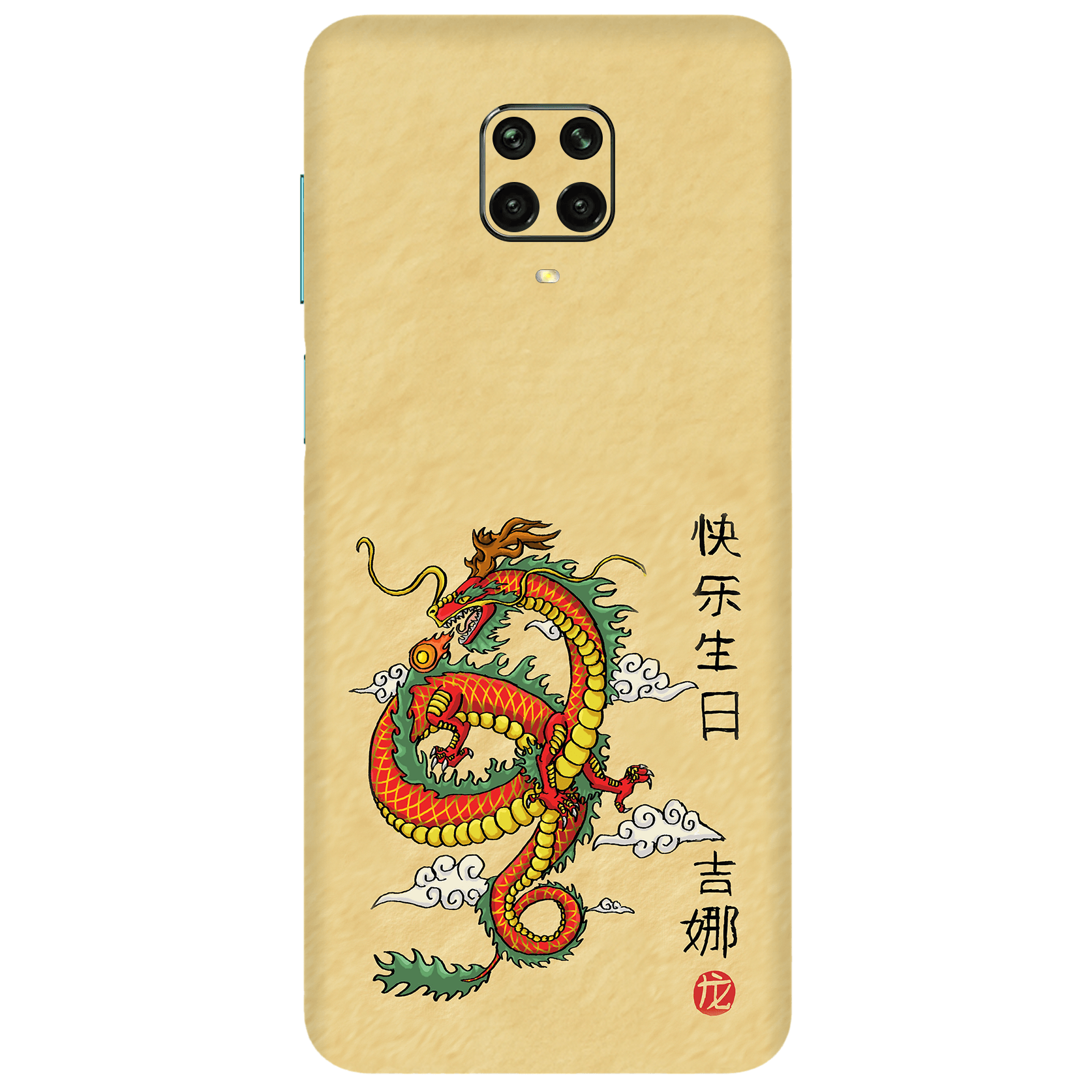 Xiaomi Redmi Note 9 Pro Kaplama Turuncu Ejder