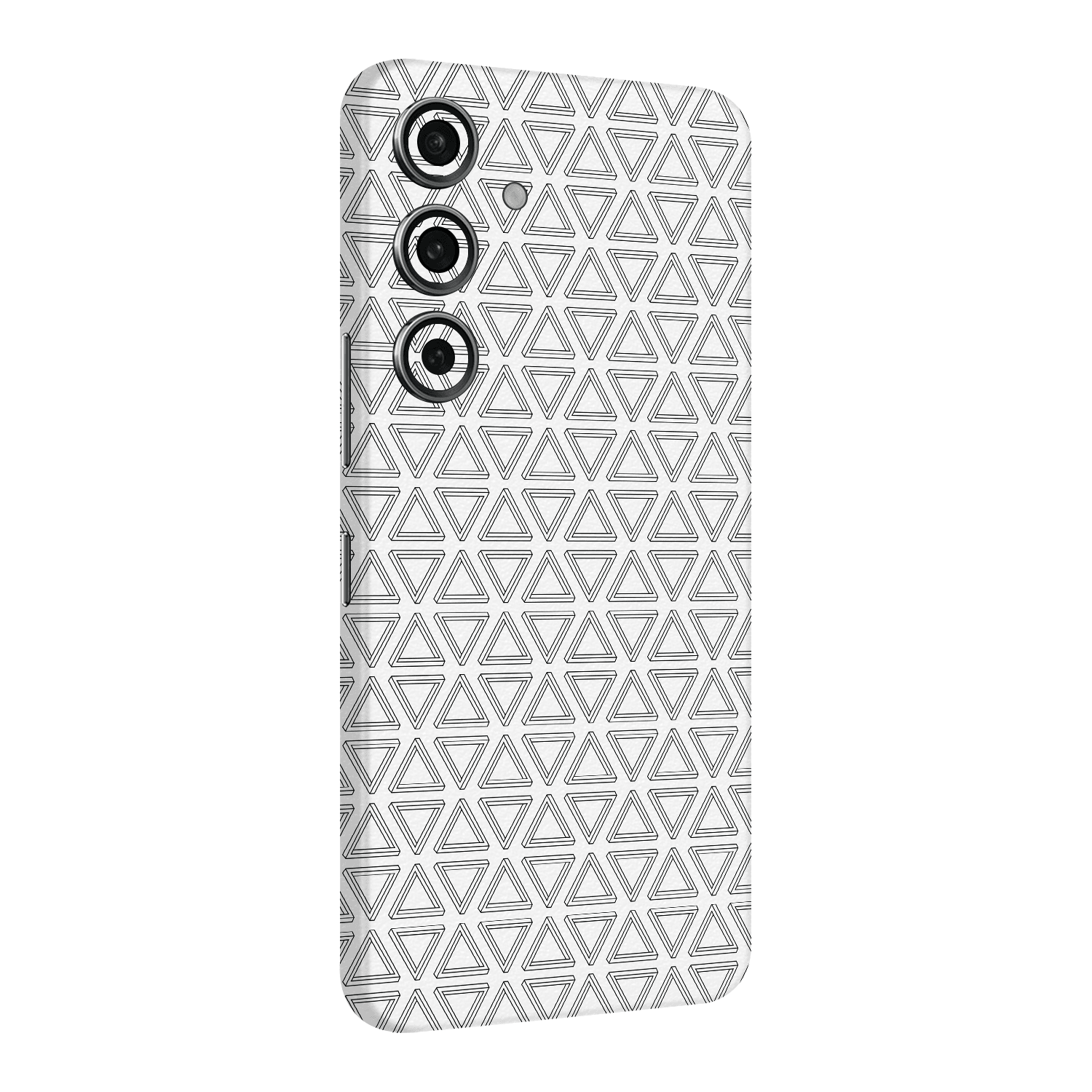 Samsung S25 Plus Kaplama Beyaz Üçgenler