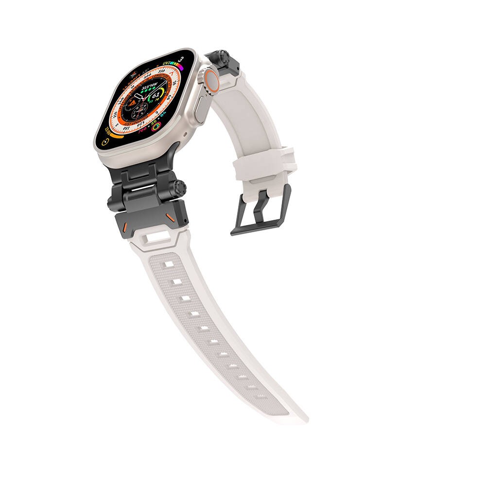 Watch Ultra 49mm KRD-108 Metal Başlıklı Silikon Kordon