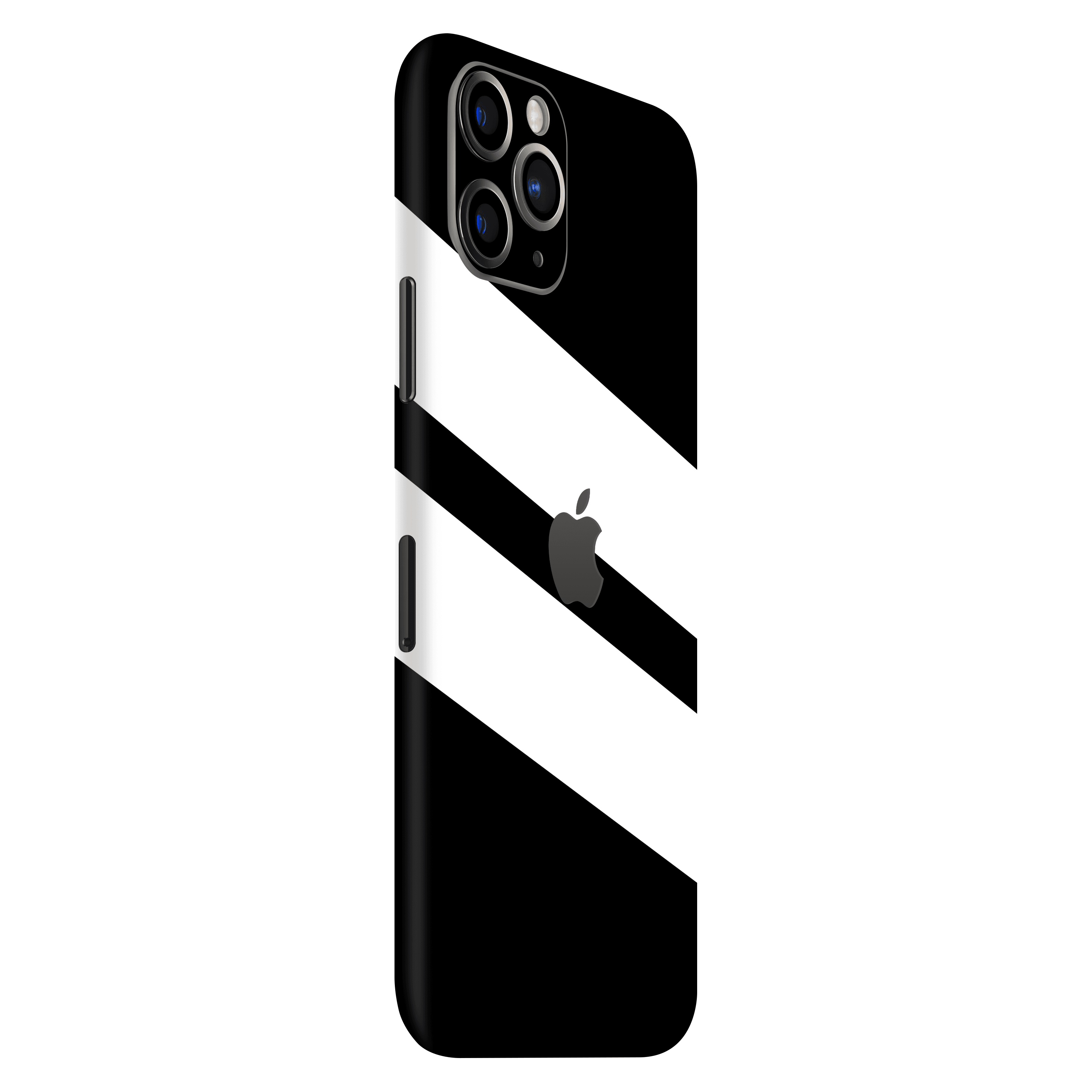 iPhone 11 Pro Kaplama Siyah Beyaz Şerit