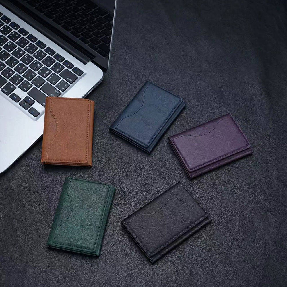 CRD-04 Suni Deri Görünümlü 5 Hazneli Magnetik Kartlık