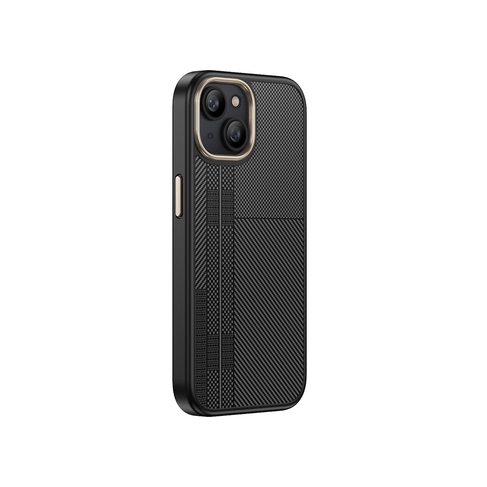 iPhone 14 Kılıf M-safe Şarj Özellikli Karbon Fiber Görünümlü Antina