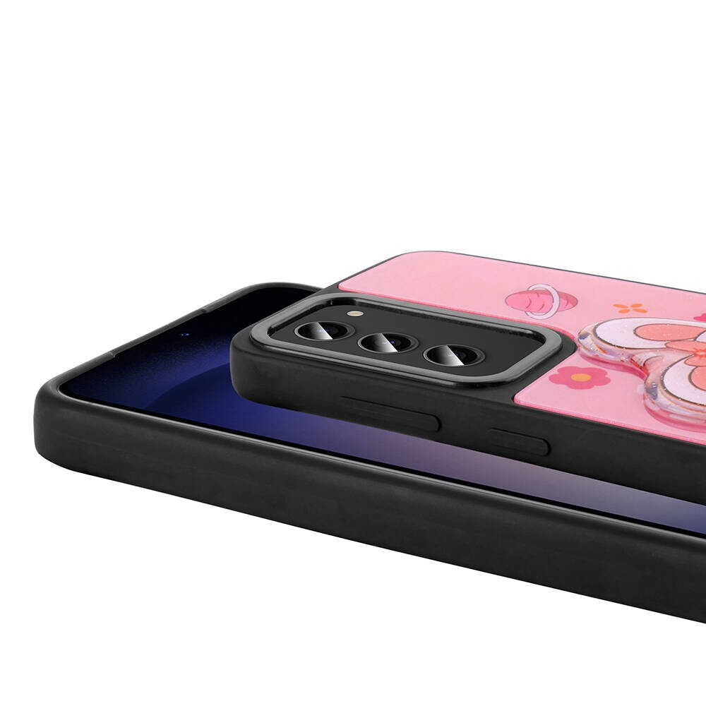 Galaxy S23 Kılıf Parlayan Kabartmalı İkonik Figürlü Amas Silikon