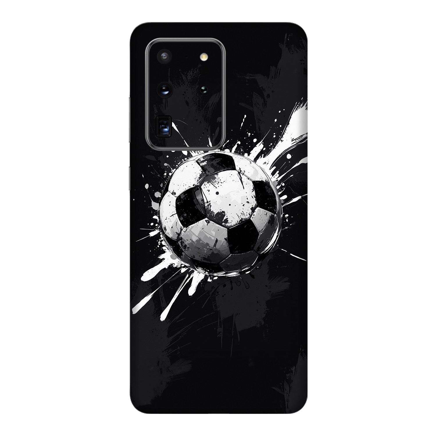 Samsung S20 Ultra Kaplama Siyah Beyaz Top