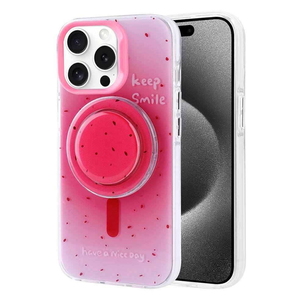 iPhone 15 Pro Max Kılıf M-safe Şarj Özellikli Tak-Çıkar Pop Soketli Tiktok