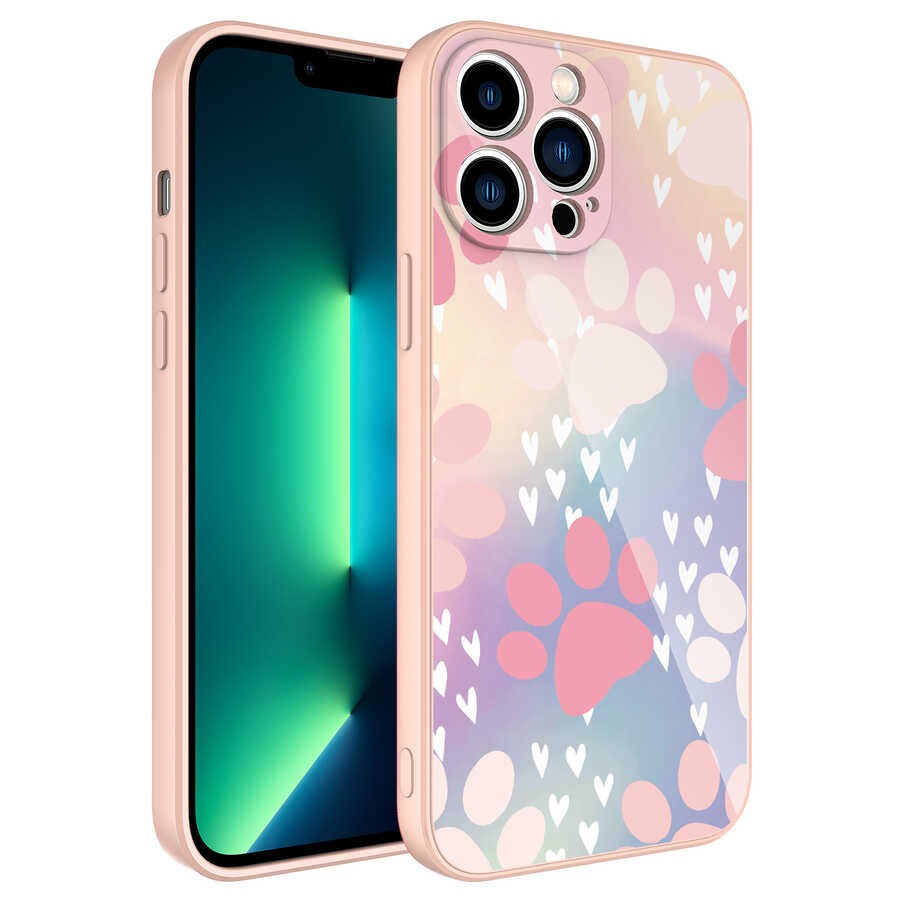 iPhone 13 Pro Kılıf Kamera Korumalı Desenli Sert Silikon Epoksi