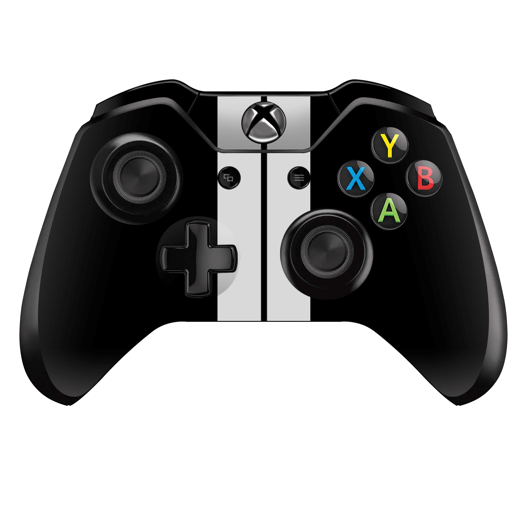 Xbox One Controller Kaplama Siyah Çift Beyaz Şerit