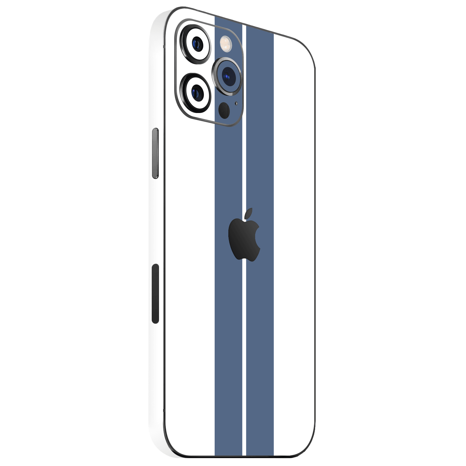 iPhone Kaplama Beyaz Çift Mavi Şerit