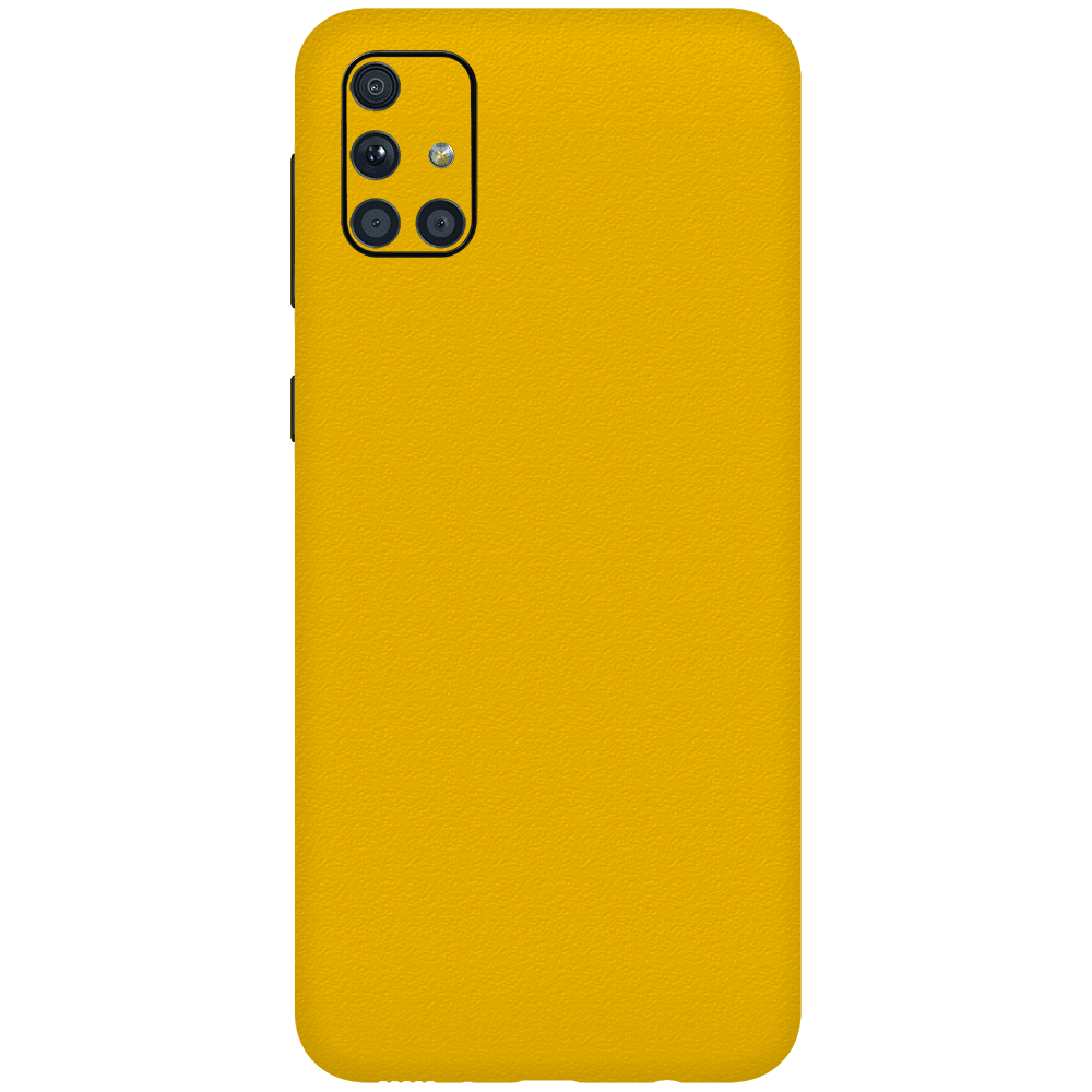 Samsung M51 Kaplama Dokulu Sarı