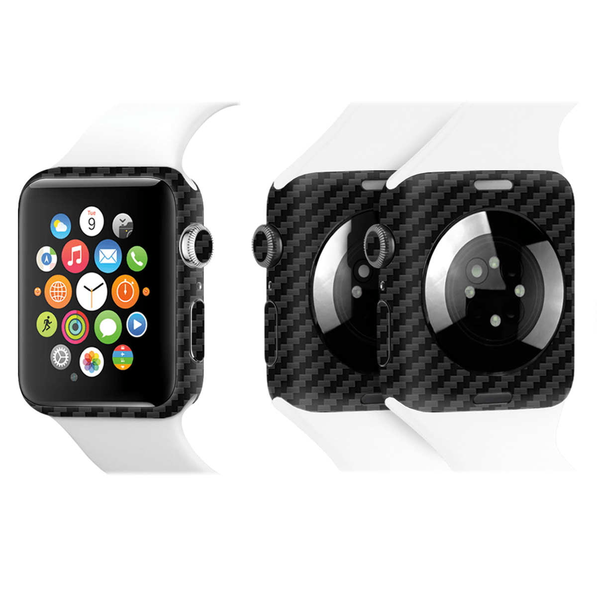 Apple Watch Skin Black Carbon Fiber