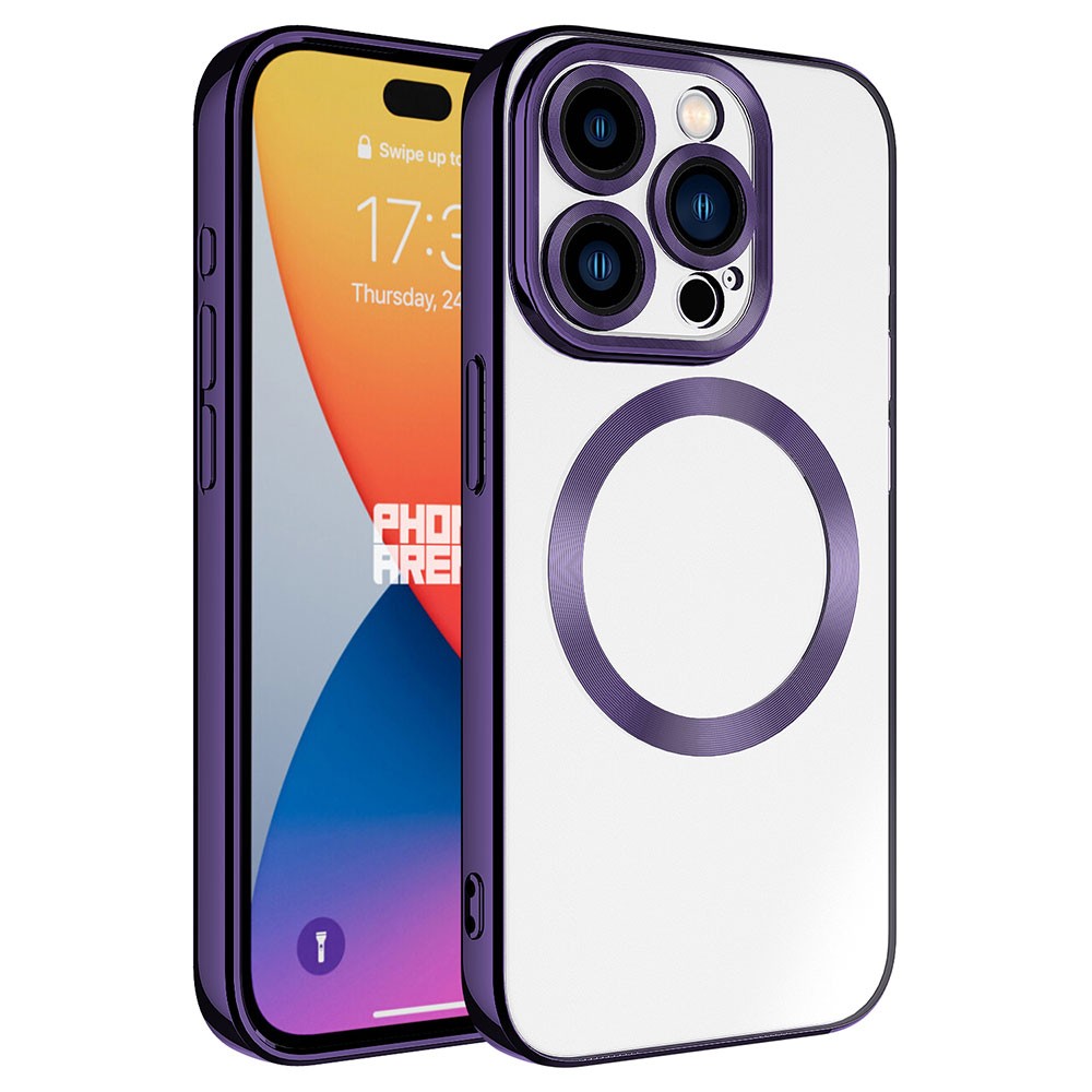 iPhone 15 Pro Max Kılıf M-safe Wireless Şarj Özellikli Setro Silikon