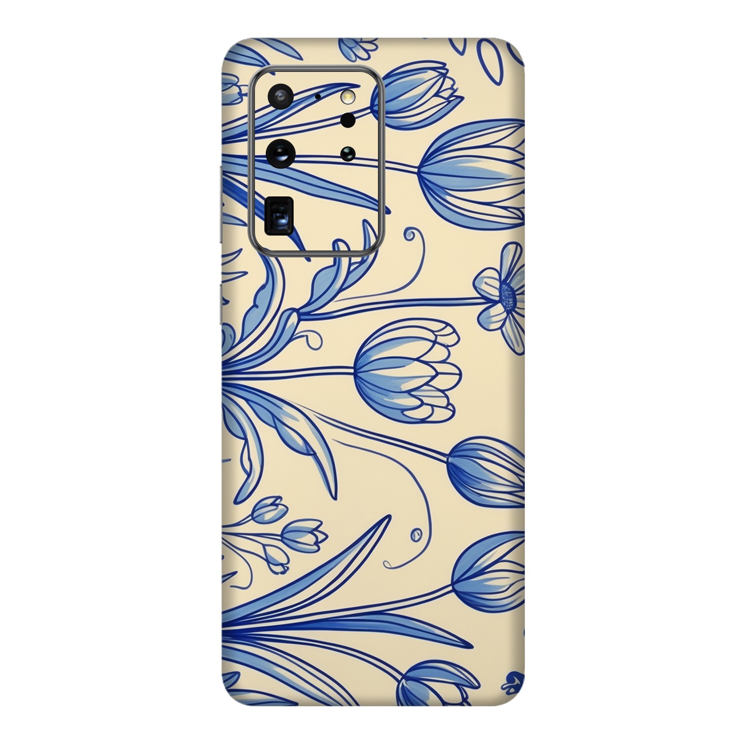 Samsung S20 Ultra Kaplama Porselen Çiçekler