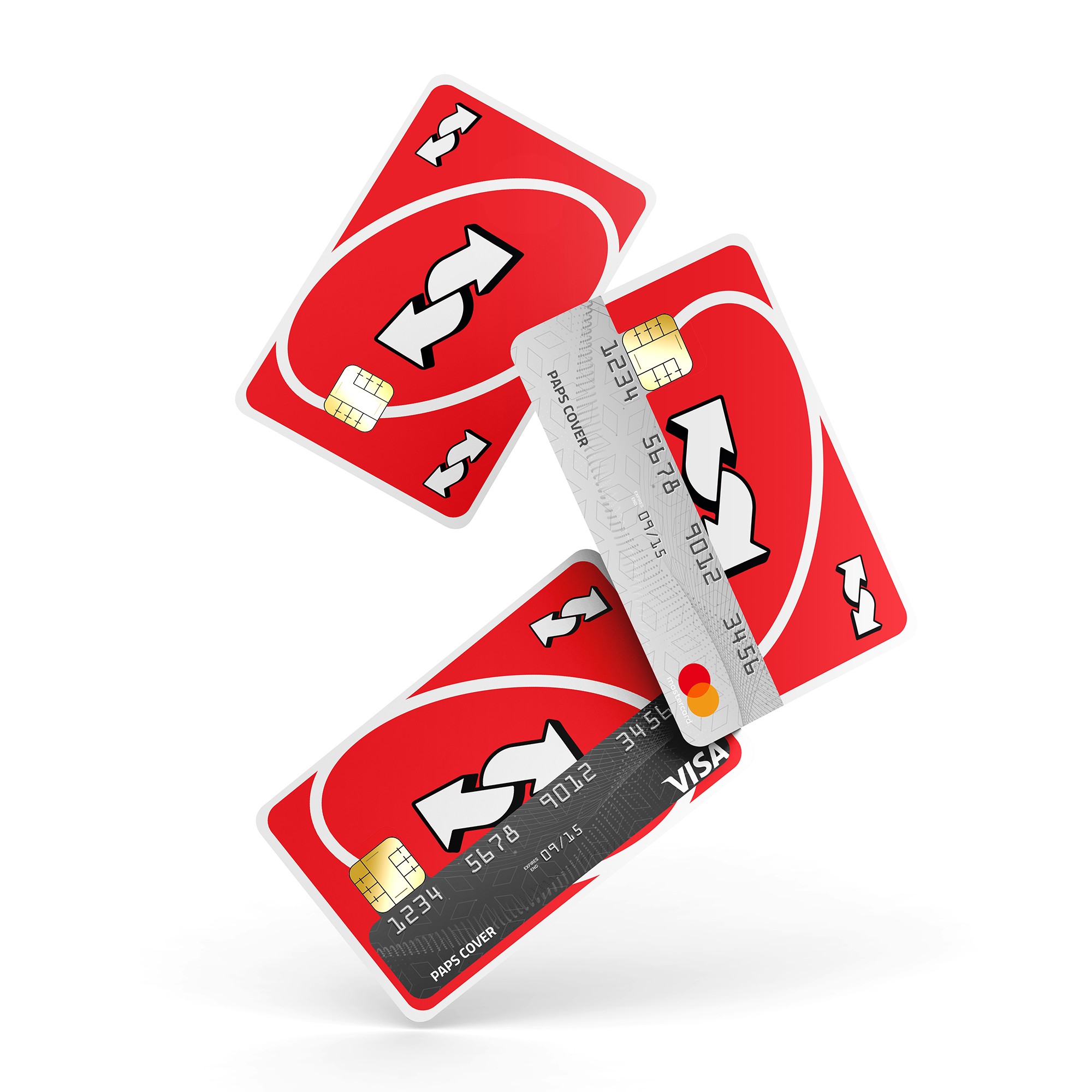 Kredi Kartı Kaplama / Sticker - Kırmızı Reverse
