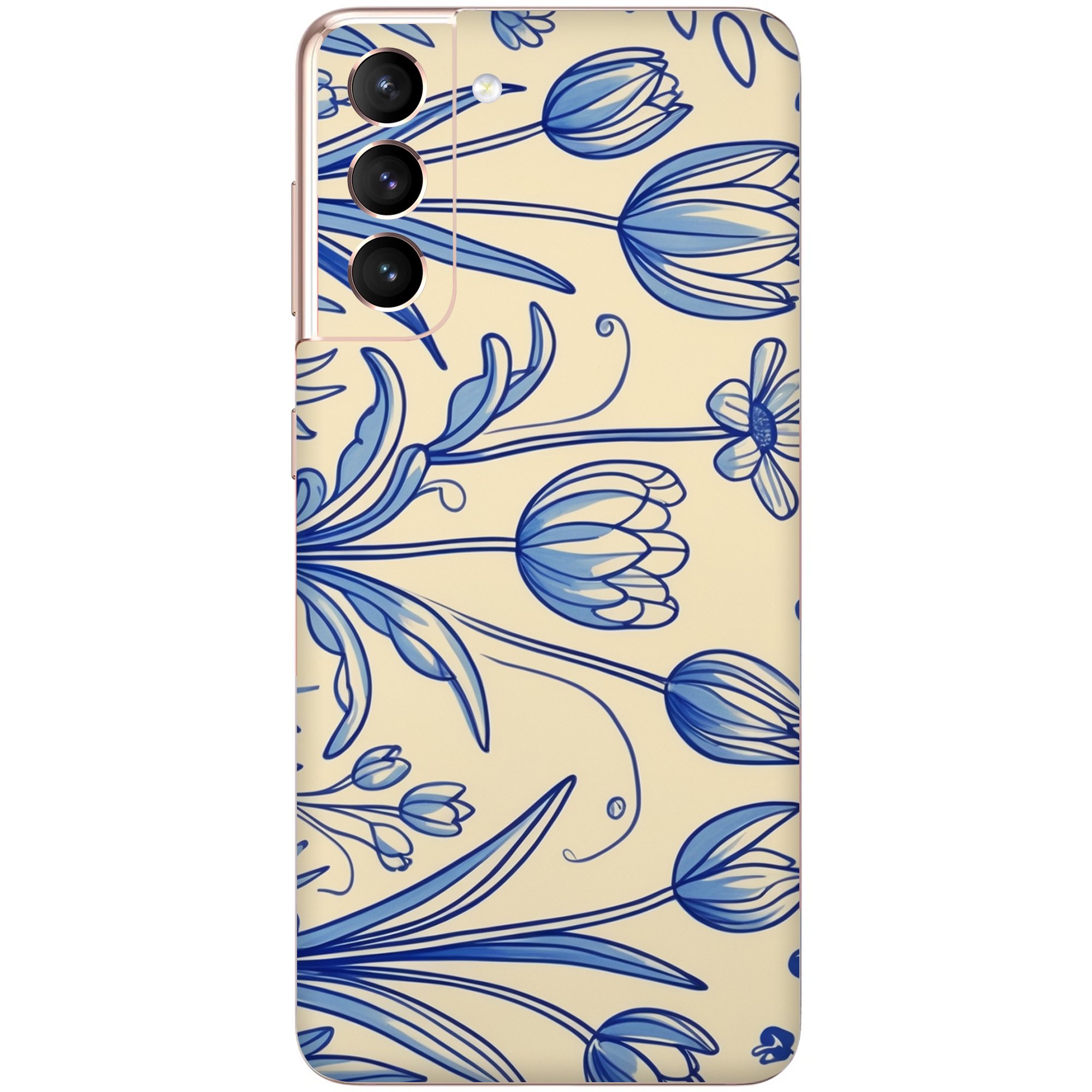 Samsung S21 Kaplama Porselen Çiçekler